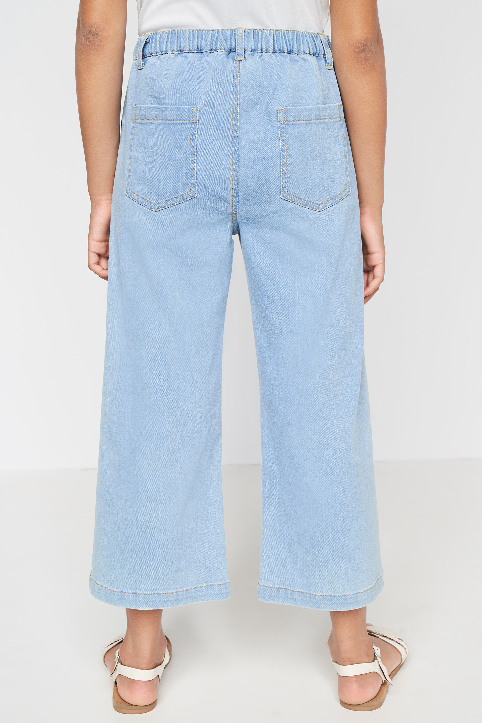 Blue Solid Straight Bottom, Blue, image 5